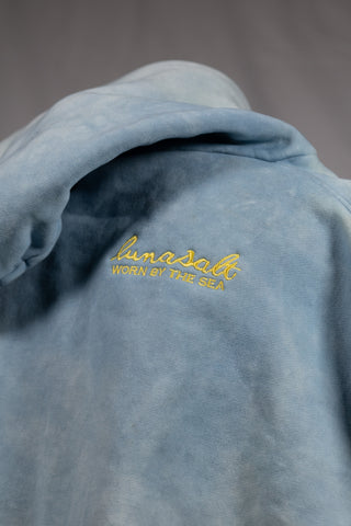 SEAWASHED DECK HOODIE · INDIGO SKY