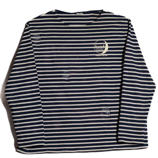 ORCIVAL  SEAWASHED SAILOR SHIRT - PATCHWORK - NAVY/WHITE