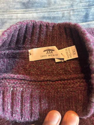 Vintage Iris Weath Burgundy Wool Sweater