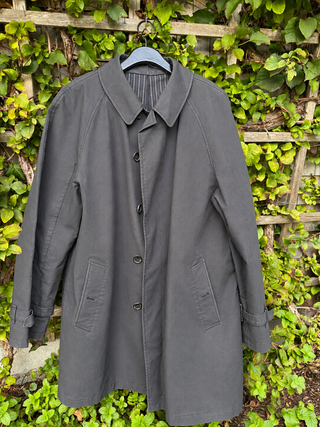 Vintage Burberry Faded Navy Trench Coat