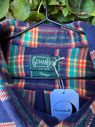 Gitman Bros. Vintage Navy Tartan Plaid Shirt