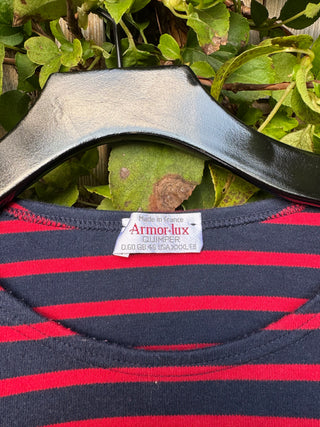 Vintage Armor Lux Breton Striped Long Sleeve Shirt – Navy &amp; Red