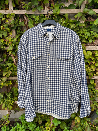 Vintage Navy Gingham Shirt