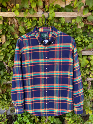 Gitman Bros. Vintage Navy Tartan Plaid Shirt