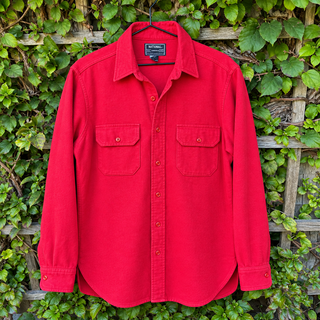 Vintage National Chamois Cloth Work Shirt, Red