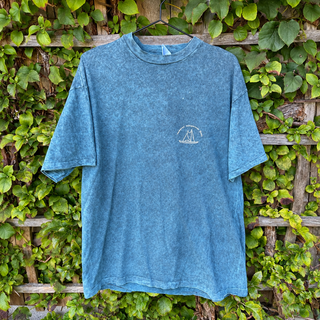 Vintage Hawaiian Navigational Stars Mineral Wash Tee, Teal, XL